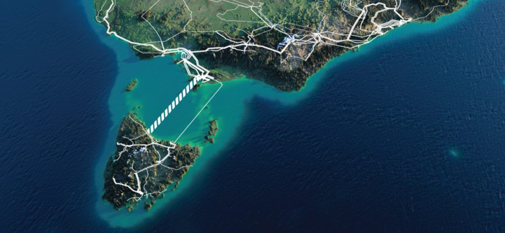 Artist's impression of the Marinus Link interconnector.